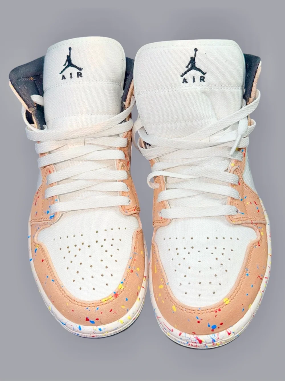 Air Jordan 1 Mid SE 'Brushstroke Paint Splatter' Men’s Size 8 Worn twice